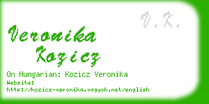veronika kozicz business card